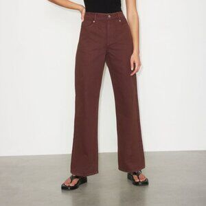 Dynamite Maroon High Rise Wide Leg Pants - Women's Size 28 (Short)